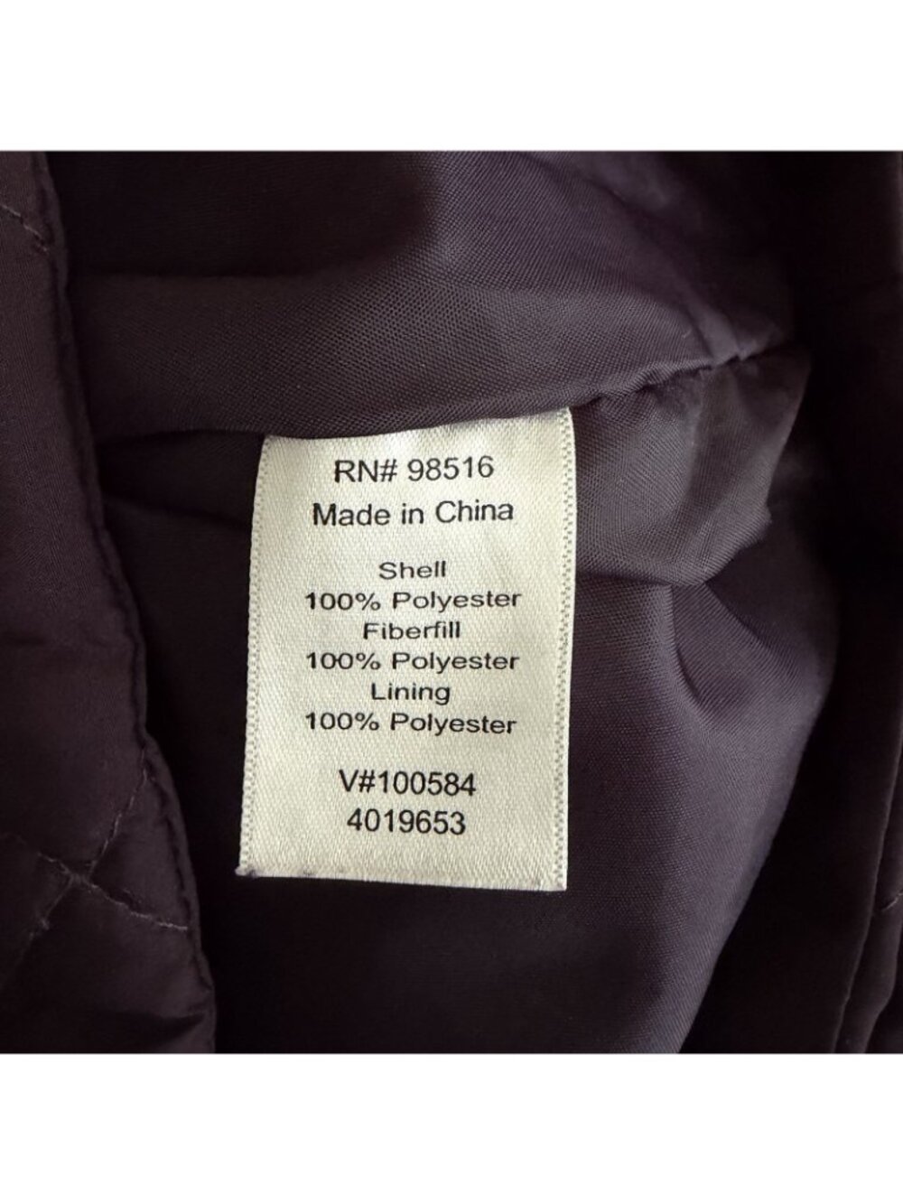 Coldwater Creek Womens XL 16 Quilted Puffer Jacket Purple Zip Minalmalist - Picture 10 of 11